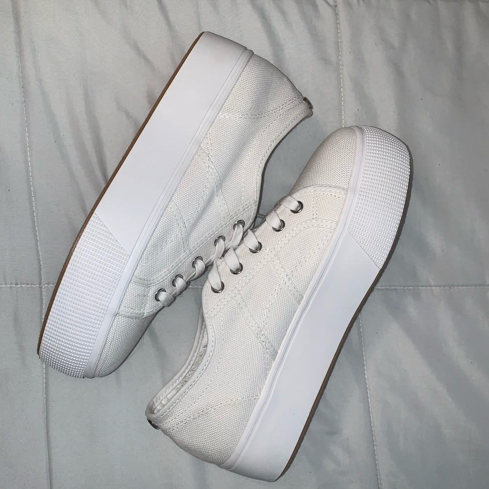Steven Madden Emi White Platform Sneakers